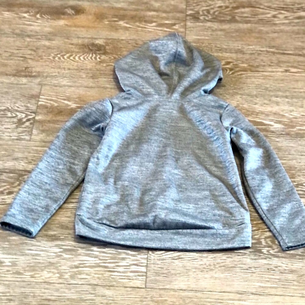 Girls Nike Gray and Gold Dri-Fit Pullover Hoodie Sweatshirt - Picture 6 of 7